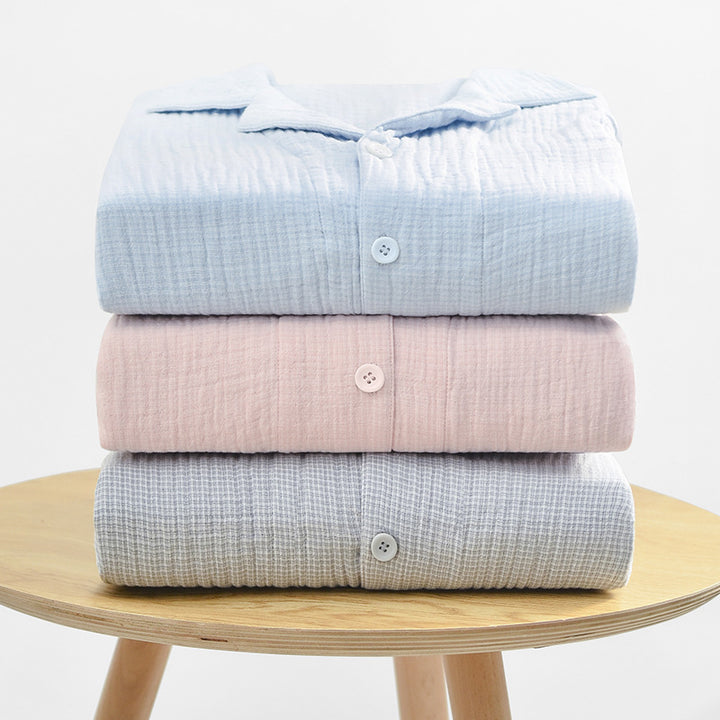 Japanischer Baumwoll-Pyjama aus dreilagiger Gaze
