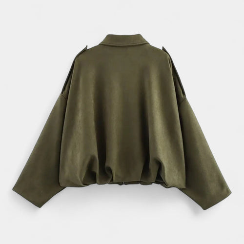 Drune | Modehaus - Damenjacke im Militärstil aus Wildlederimitat