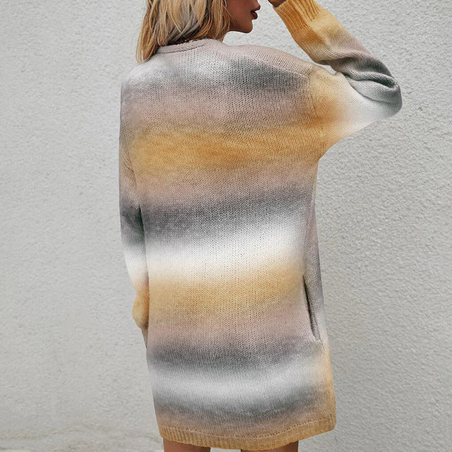 Drune | Lässiger Pullover Aus Gradient Gestricktem Material