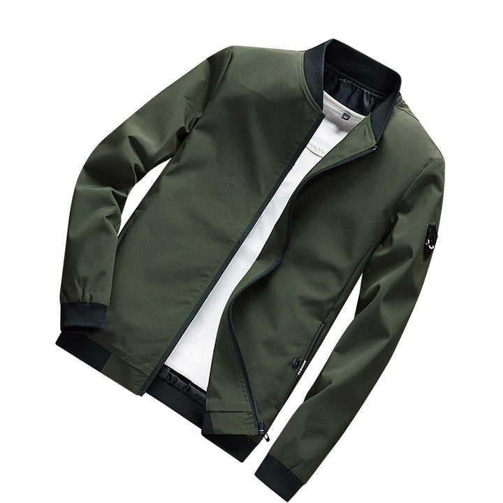 Herren Minimalistischer Softshell-Blouson mit elastischen Bündchen und verdecktem Reißverschluss Drune
