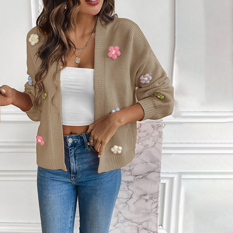 Drune | Blumen Strickstrickjacke