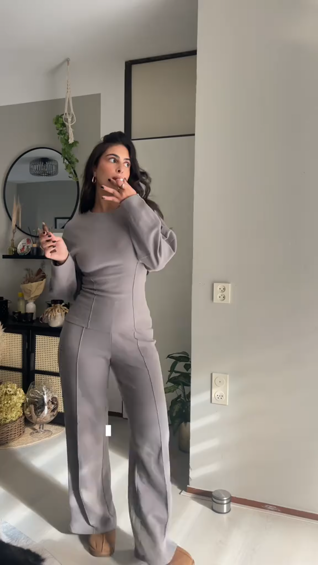 Drune | Bequemes Damen Pullover Satz mit Weiten Hosen