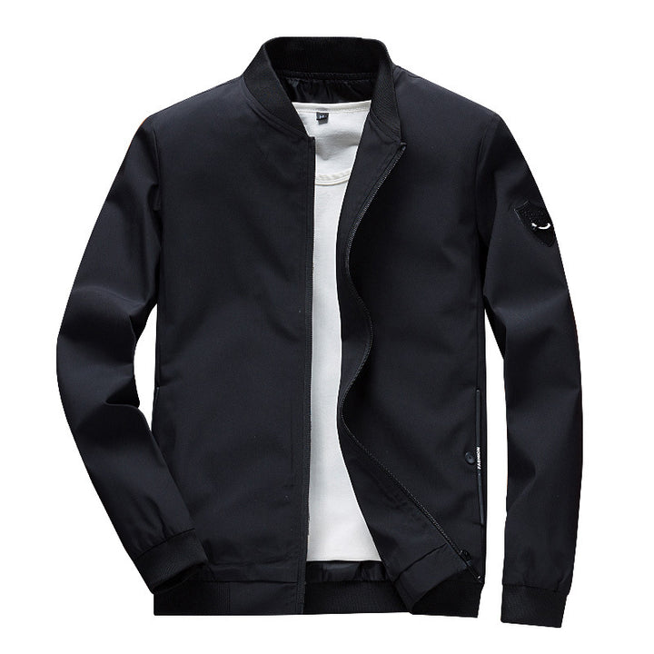 Herren Minimalistischer Softshell-Blouson mit elastischen Bündchen und verdecktem Reißverschluss Drune
