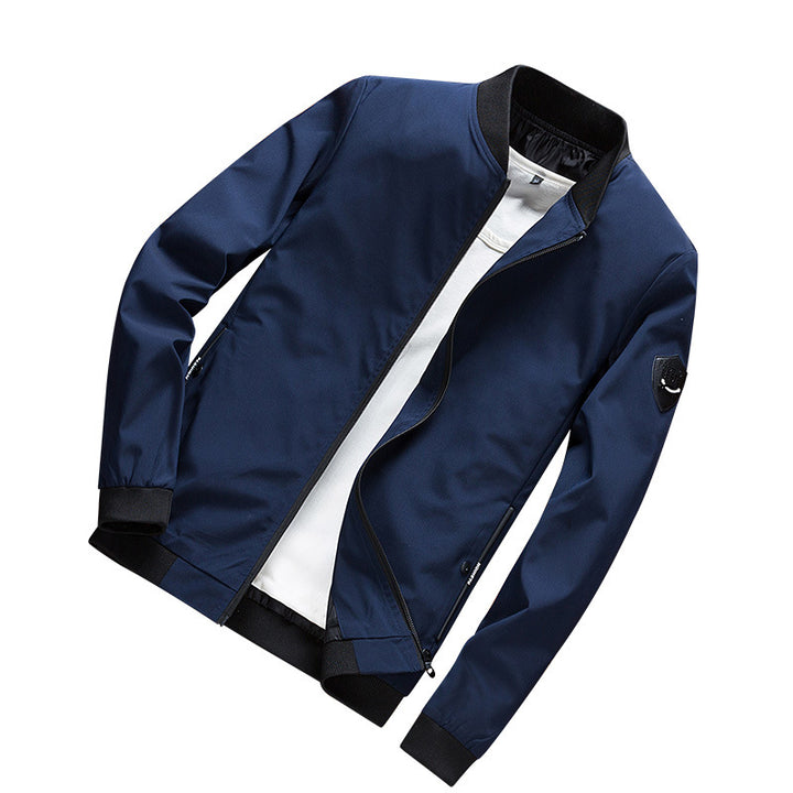 Herren Minimalistischer Softshell-Blouson mit elastischen Bündchen und verdecktem Reißverschluss Drune