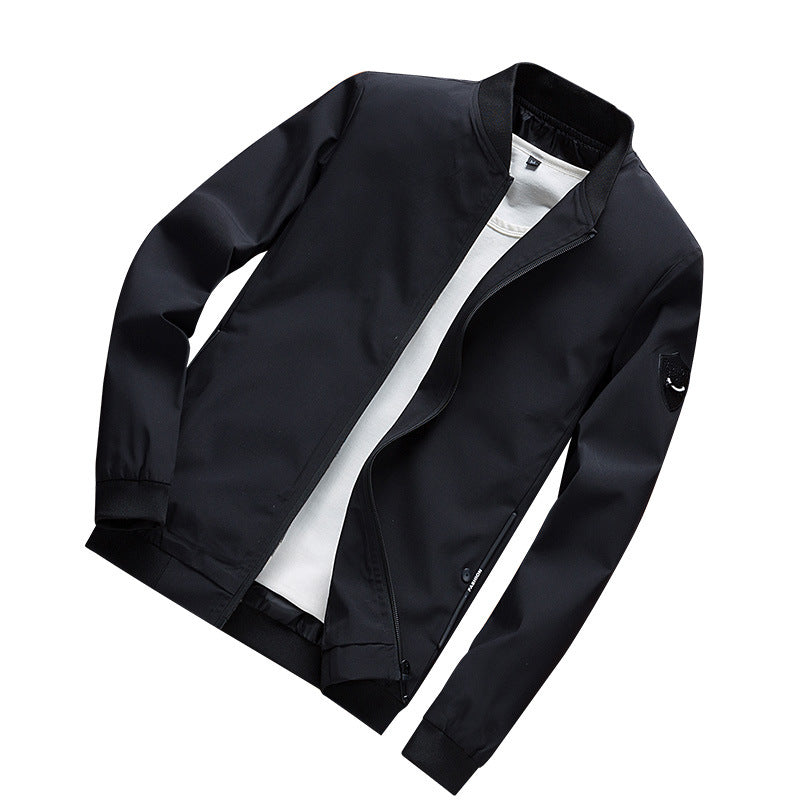 Herren Minimalistischer Softshell-Blouson mit elastischen Bündchen und verdecktem Reißverschluss Drune