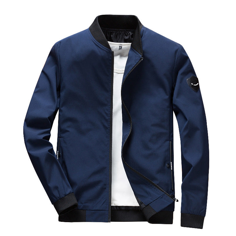 Herren Minimalistischer Softshell-Blouson mit elastischen Bündchen und verdecktem Reißverschluss Drune