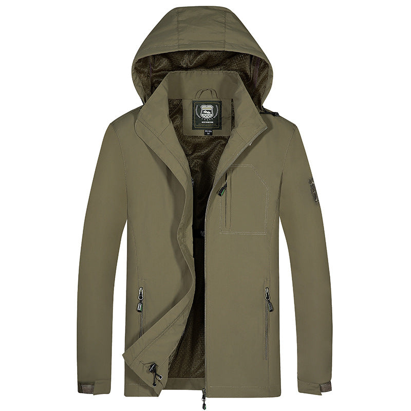Herren Kapuzen-Softshelljacke mit Mesh-Innenfutter und multifunktionalen Reißverschlusstaschen Drune