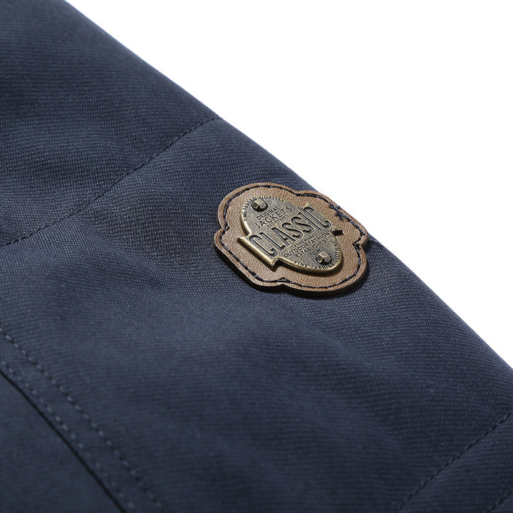 Herren Wasserabweisende gefütterte Parka mit Kapuze Thermofutter und Mehreren Taschen Drune