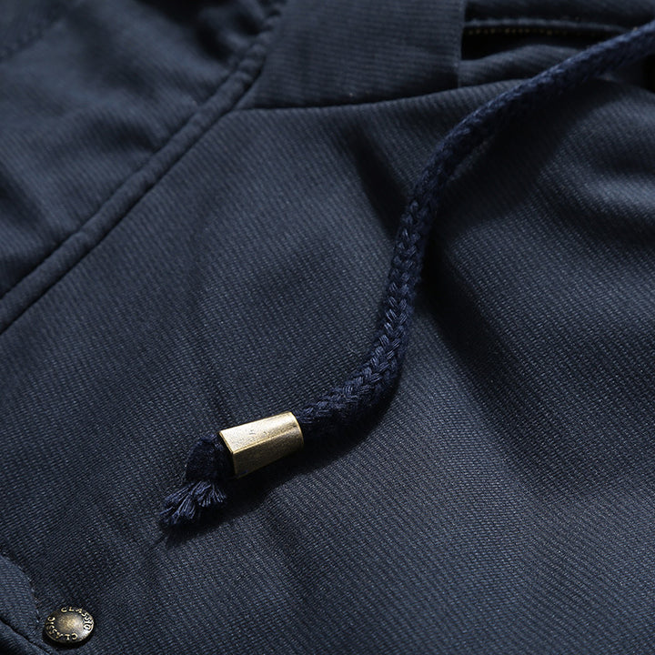 Herren Wasserabweisende gefütterte Parka mit Kapuze Thermofutter und Mehreren Taschen Drune