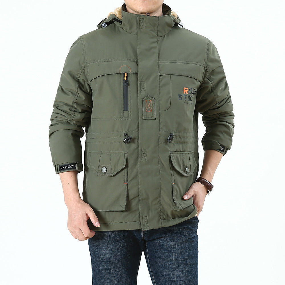Herren Multifunktionale Wetterjacke mit praktischen Taschen Drune