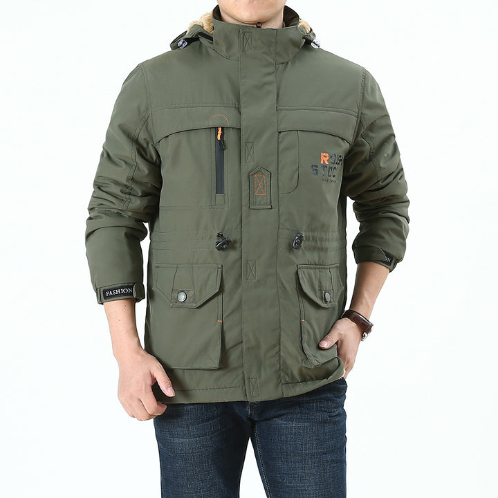 Herren Multifunktionale Wetterjacke mit praktischen Taschen Drune