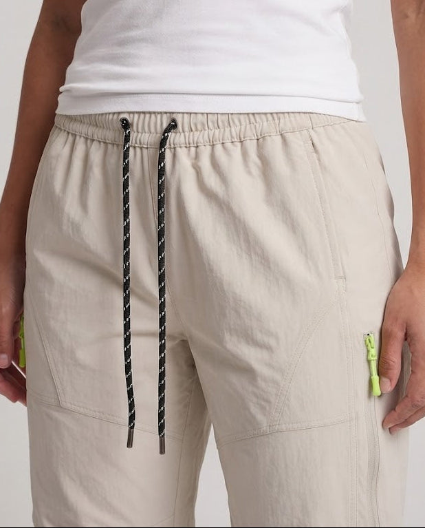 Damen Sportliche Cargo-Hose mit elastischer Taille und Seitentaschen Drune