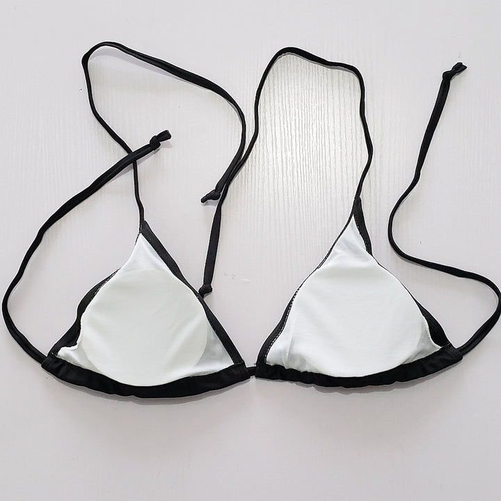 Damen Triangel-Bikini mit verstellbaren Bindebändern und sexy Rückenausschnitt Drune