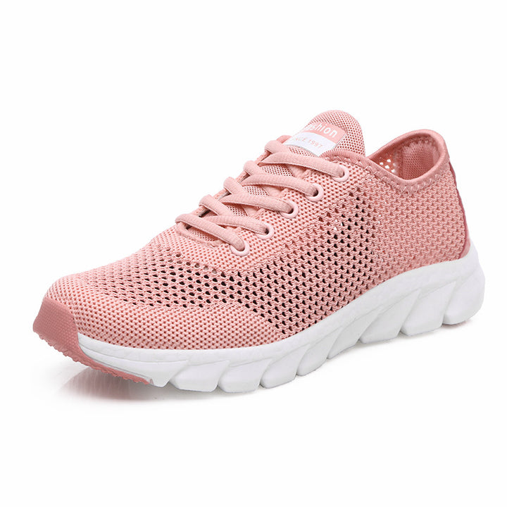 Damen nan leichte Netz-Freizeitsneaker mit perforiertem Obermaterial und flexibler Wellenlaufsohle Drune