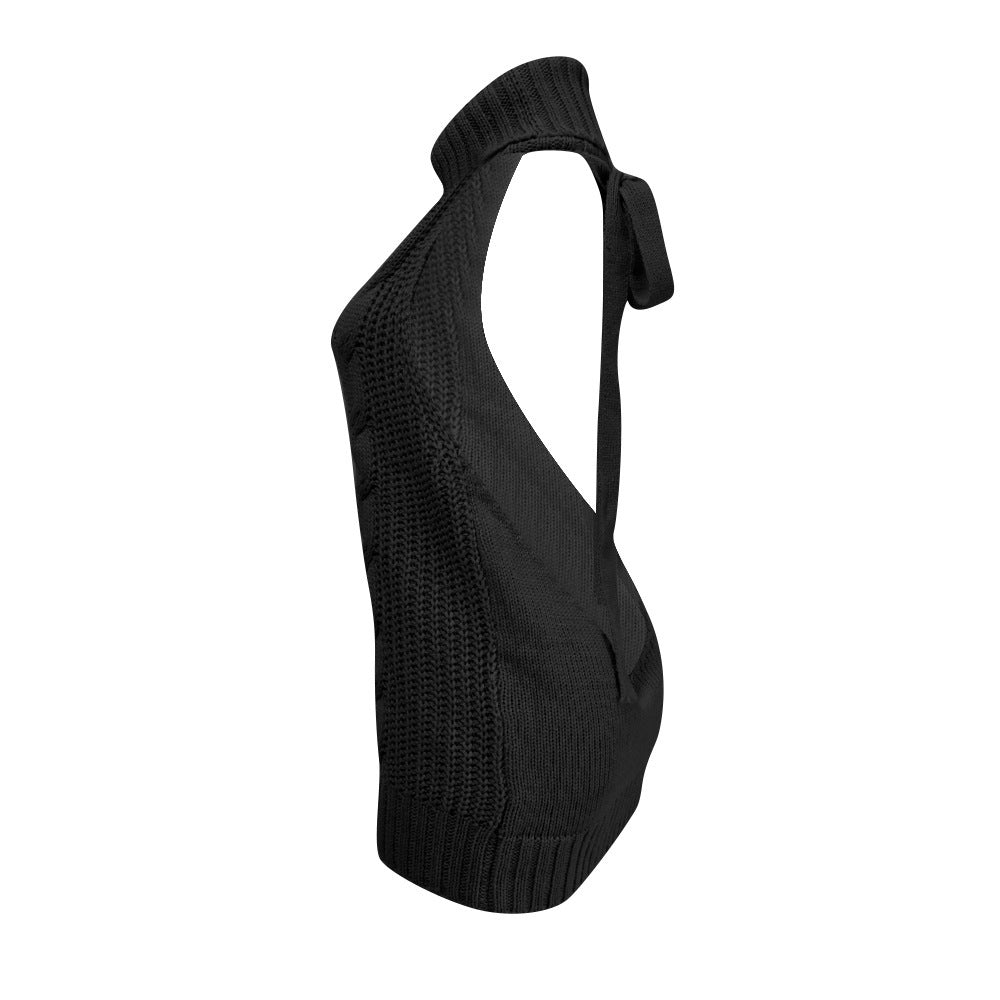 Damen Strickkleid mit tiefem Rollkragen und trendigem Rückenausschnitt Drune
