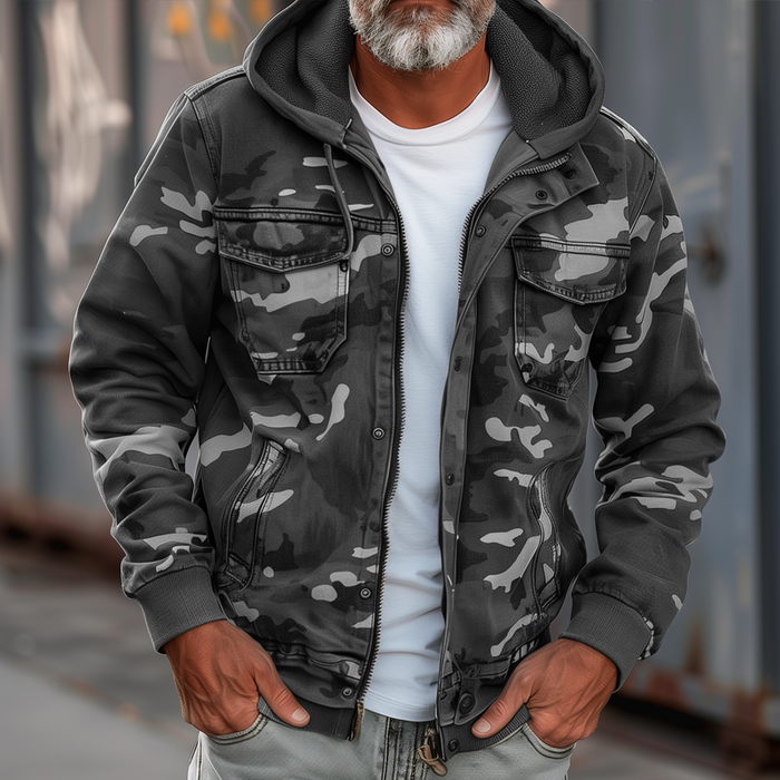Drune | Jacke Mit Camouflage Druck
