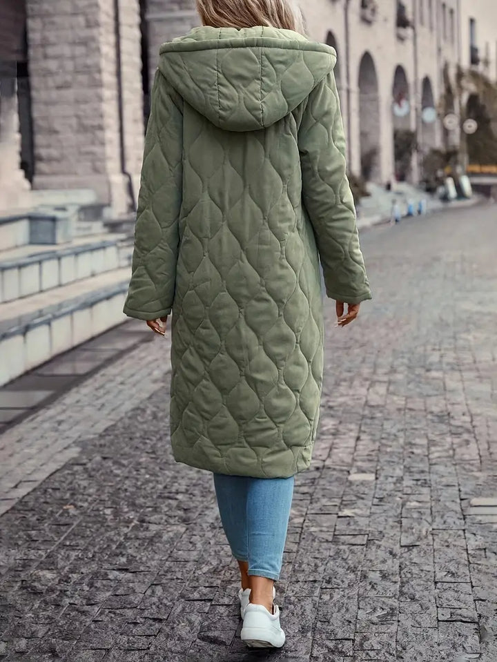 Damen Fleece Fleecejacke mit Polsterung & Kapuze | Drune