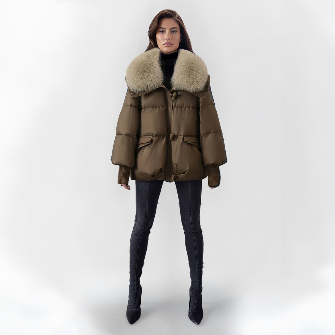 Drune | Pufferjacke mit Kunstpelzkragen