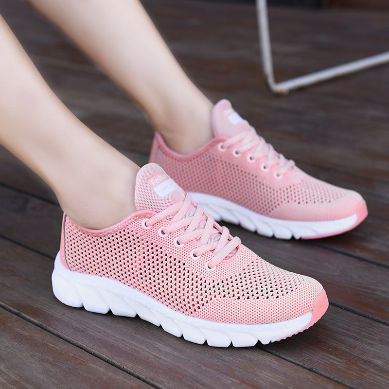 Damen nan leichte Netz-Freizeitsneaker mit perforiertem Obermaterial und flexibler Wellenlaufsohle Drune