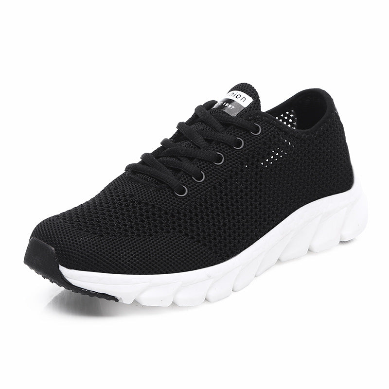 Damen nan leichte Netz-Freizeitsneaker mit perforiertem Obermaterial und flexibler Wellenlaufsohle Drune