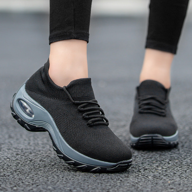 Damen nan gestrickter Sockensneaker mit Luftkissenlaufsohle und elastischem Strickobermaterial Drune