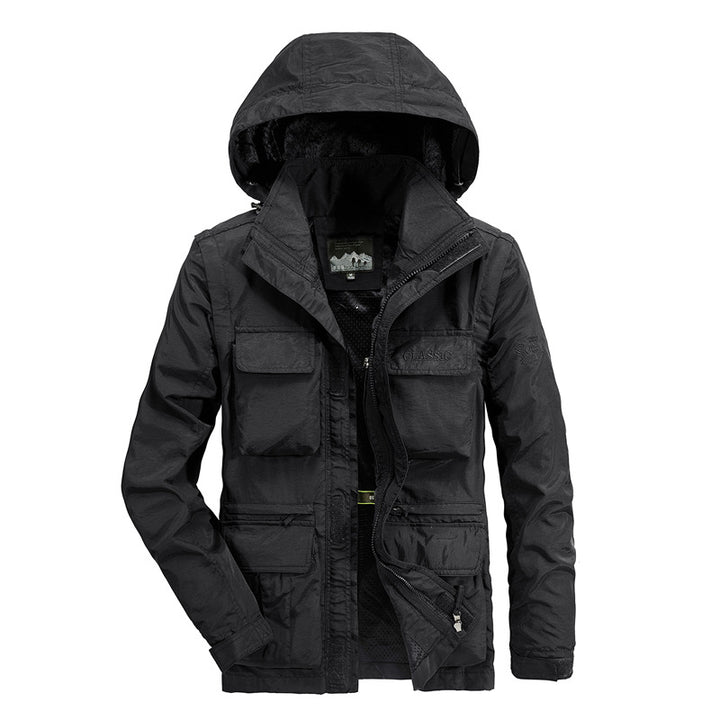 Herren Multifunktionale Fieldjacke mit Kapuze und atmungsaktivem Meshfutter Drune