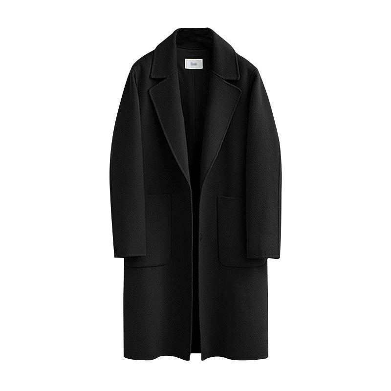 Damen Oversized Wollmix-Mantel mit Reverskragen und aufgesetzten Taschen Drune