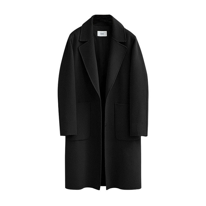 Damen Oversized Wollmix-Mantel mit Reverskragen und aufgesetzten Taschen Drune