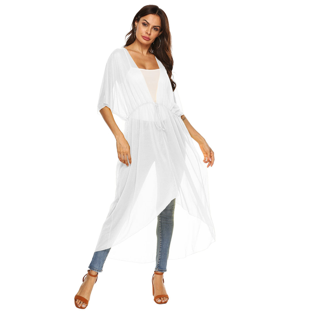 Damen eleganter, transparenter Strandkimono Drune