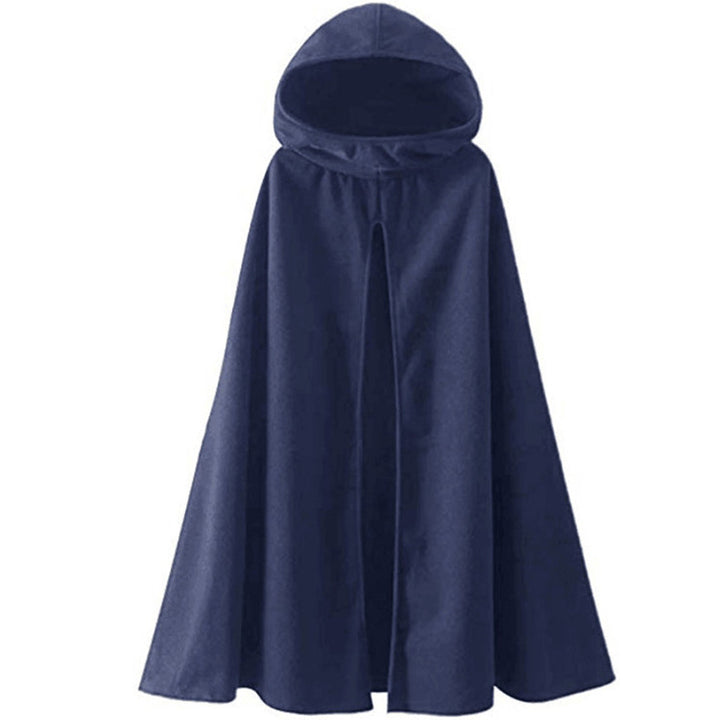 Damen Kapuzen-Umhang aus Fleece mit weitem A‑Linien‑Cape und Frontschlitz Drune