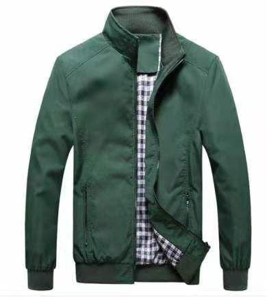 Herren Leichter Harrington-Blouson mit Stehkragen und kariertem Innenfutter Drune