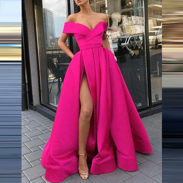 Drune | eBay Satin Mehrfarbiges Tiefes V-Ausschnitt Kleid