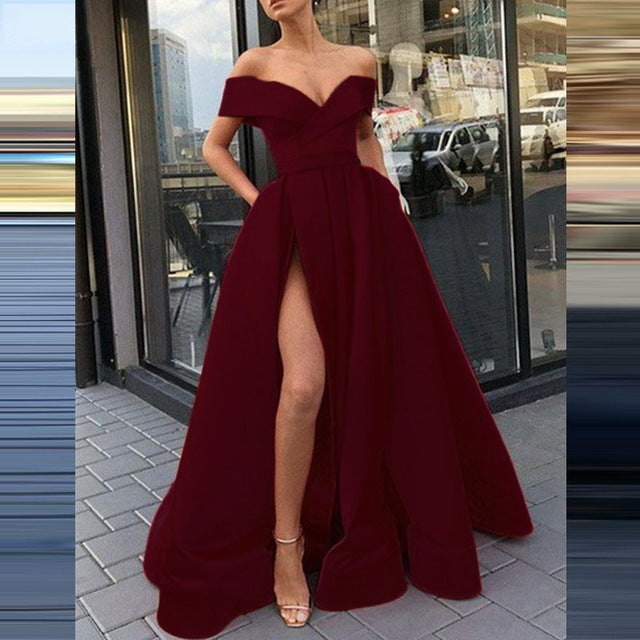 Drune | eBay Satin Mehrfarbiges Tiefes V-Ausschnitt Kleid