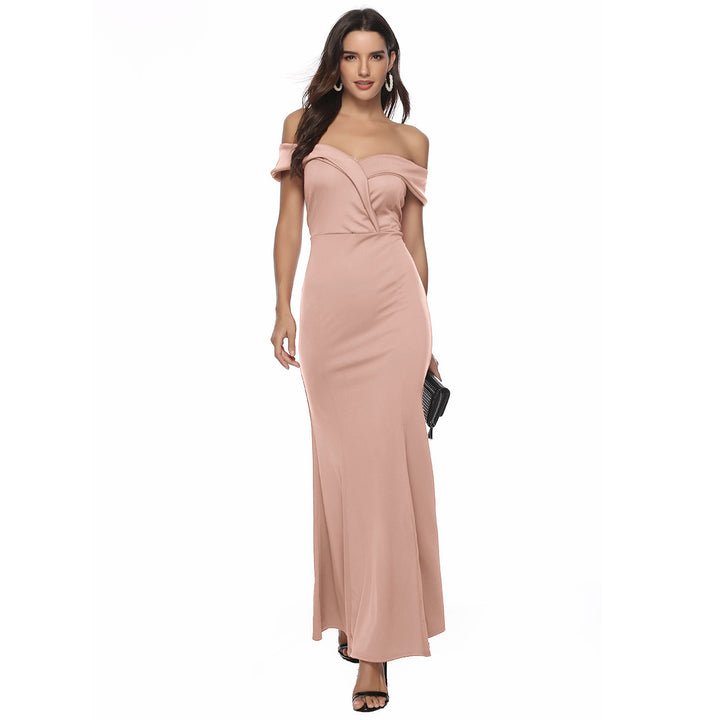 Damen Abendkleid mit schulterfreiem Design Drune