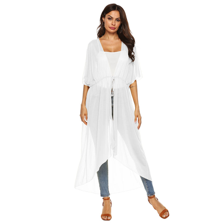 Damen eleganter, transparenter Strandkimono Drune