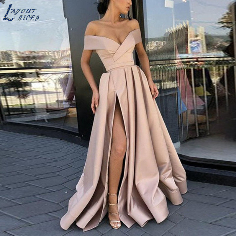 Drune | eBay Satin Mehrfarbiges Tiefes V-Ausschnitt Kleid