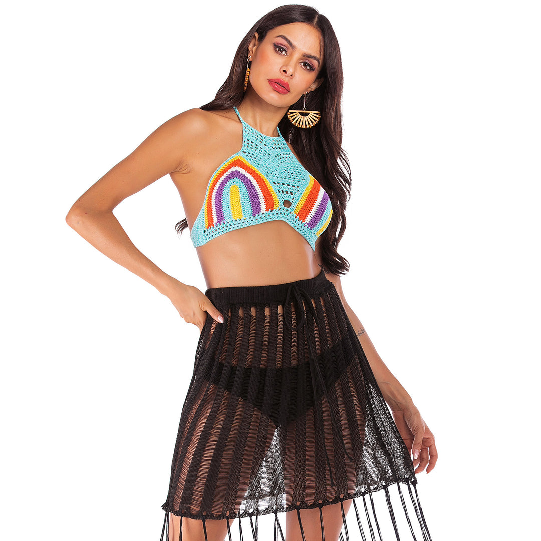 Damen gehäkeltes Crop Top Drune