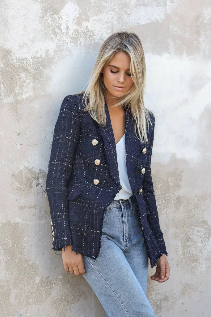 Drune | Karierter Blazer