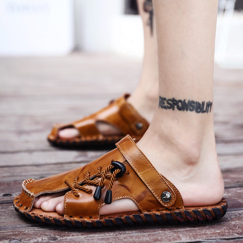 Herren Leder-Sandalen mit robustem Schnellschnürsystem Drune