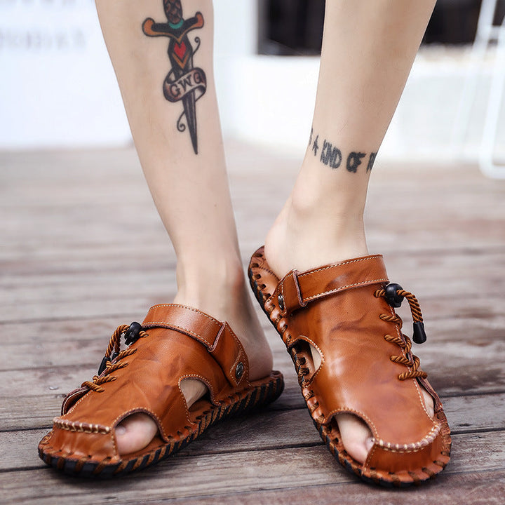 Herren Leder-Sandalen mit robustem Schnellschnürsystem Drune