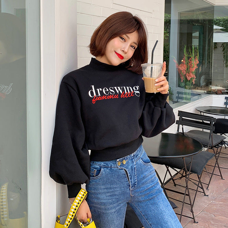 Damen modischer Sweatpullover mit voluminösen Ärmeln Drune