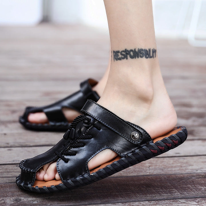 Herren Leder-Sandalen mit robustem Schnellschnürsystem Drune