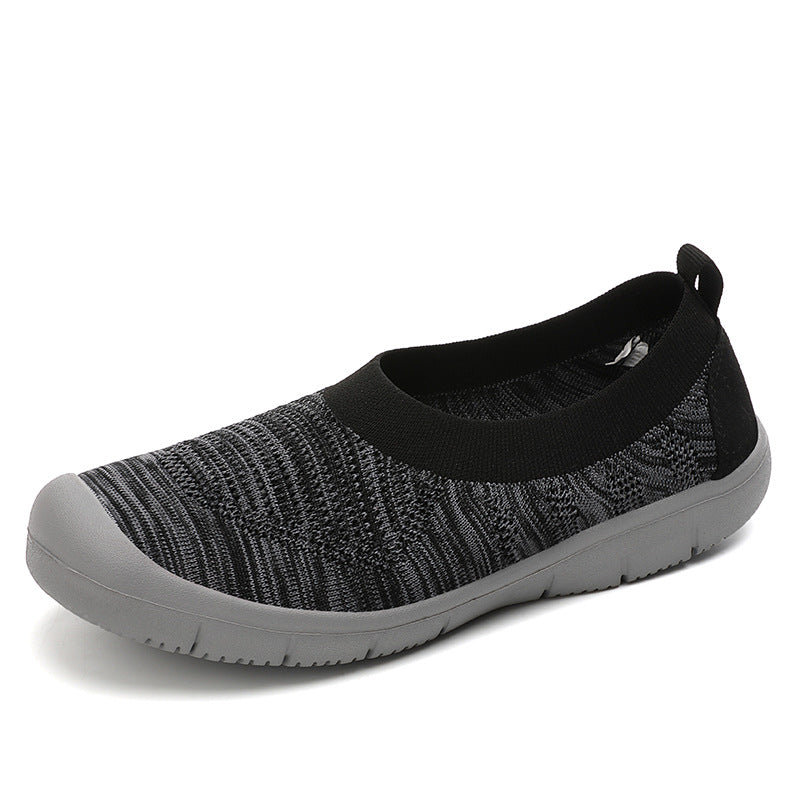 Damen nan elastische Strick-Slipper mit verstärkter Zehenkappe und rutschfester Flexsohle Drune
