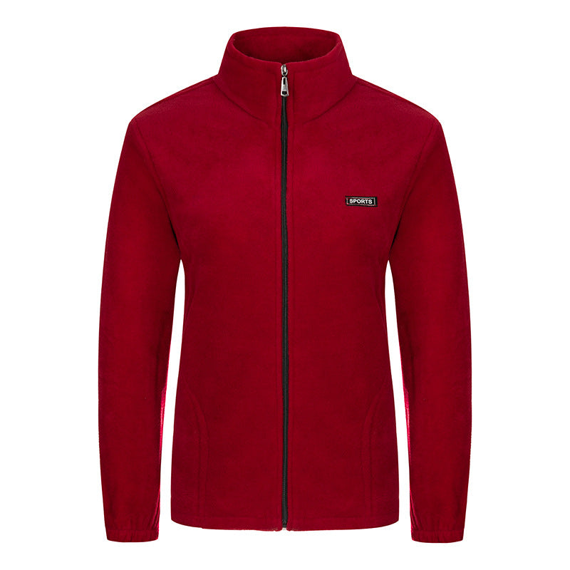 Damen nan Fleecejacke mit Stehkragen und durchgehendem Reißverschluss Drune