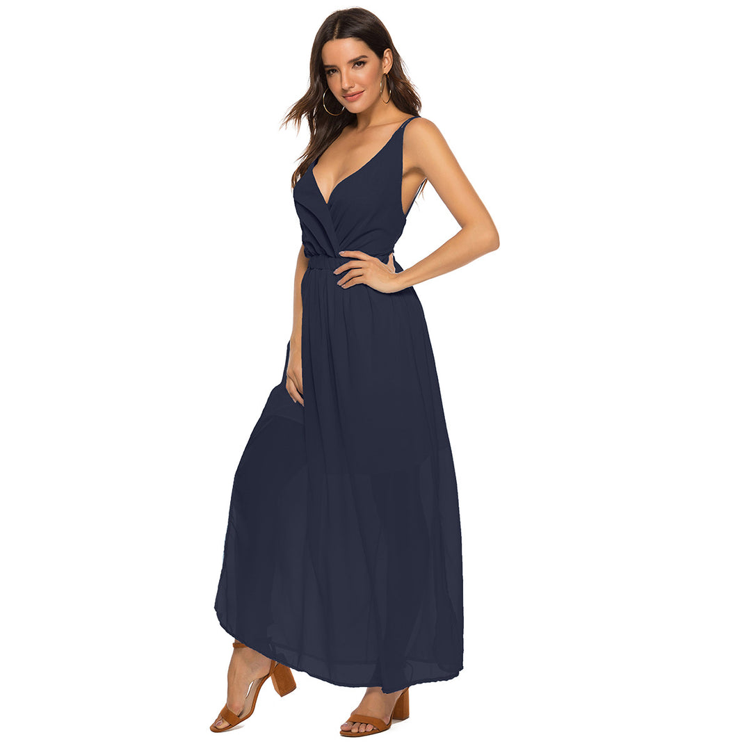 Damen Maxikleid mit elegantem Wickeldesign und schmeichelnder Silhouette Drune
