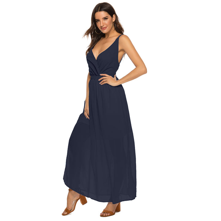 Damen Maxikleid mit elegantem Wickeldesign und schmeichelnder Silhouette Drune
