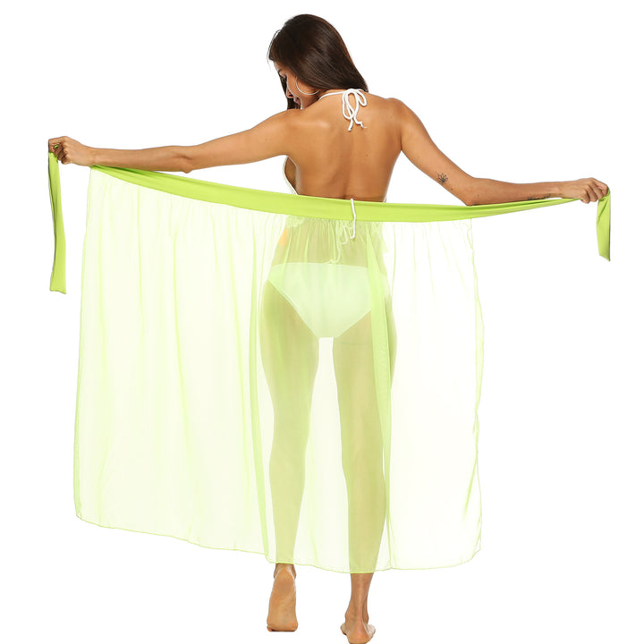 Damen transparenter Strandrock mit eleganter Schleifenoptik Drune