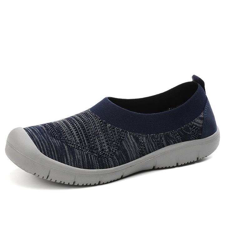 Damen nan elastische Strick-Slipper mit verstärkter Zehenkappe und rutschfester Flexsohle Drune