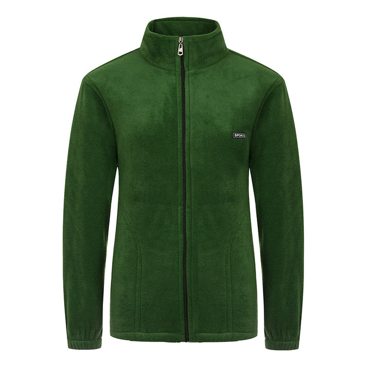 Damen nan Fleecejacke mit Stehkragen und durchgehendem Reißverschluss Drune