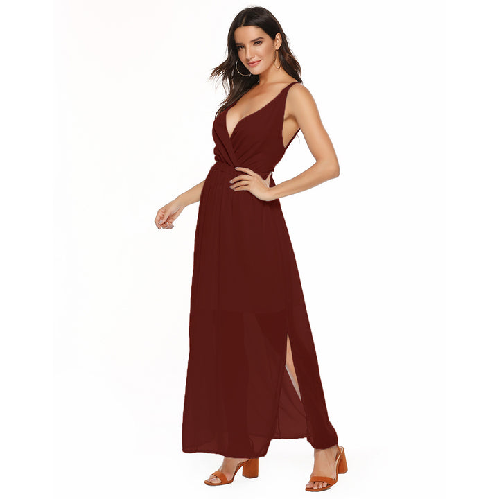 Damen Maxikleid mit elegantem Wickeldesign und schmeichelnder Silhouette Drune